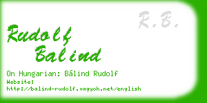 rudolf balind business card